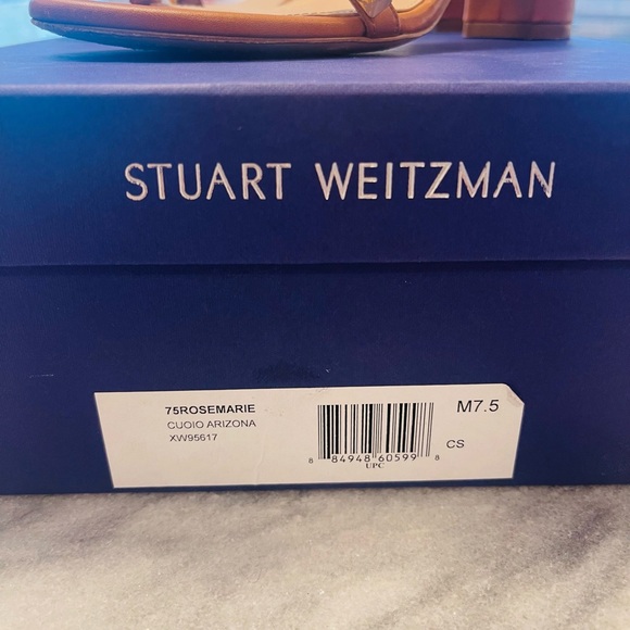 Stuart Weitzman Rosemarie Heeled Sandal In Cuoio Arizona Women’s Size 7.5 - Picture 5 of 8